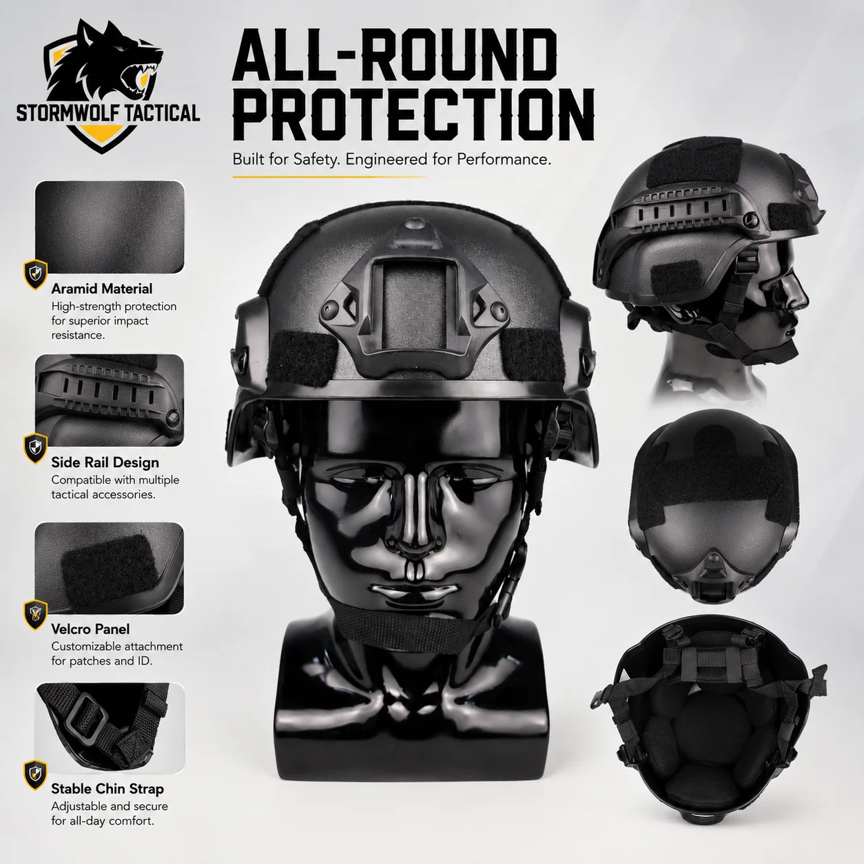 ABS MICH Airsoft Tactical Helmet Adjustable Suspension Protective Head Guard For Outdoor Wargame Hunting CS Cycling Sport