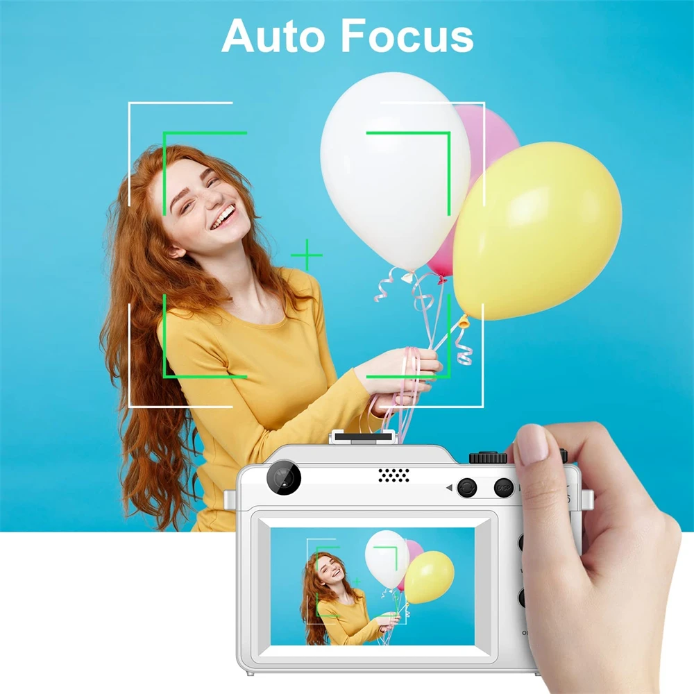 Dual Lens Digital Photo Camera For Selfie 4K Photography Camcorder DIY Frame Beginner Vlog Video Recorder 18X Live Stream Webcam