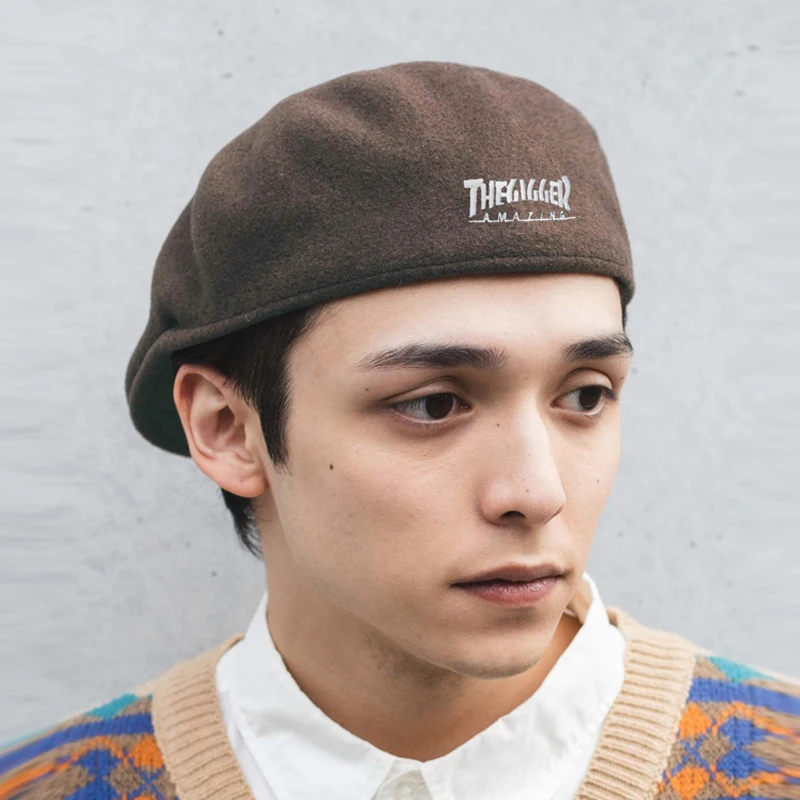 Wełniane berety, mężczyźni kobiety czapki Big Size artysta czapka typu Beanie Cap Vintage zwykły elegancki mężczyzna kobieta czapki