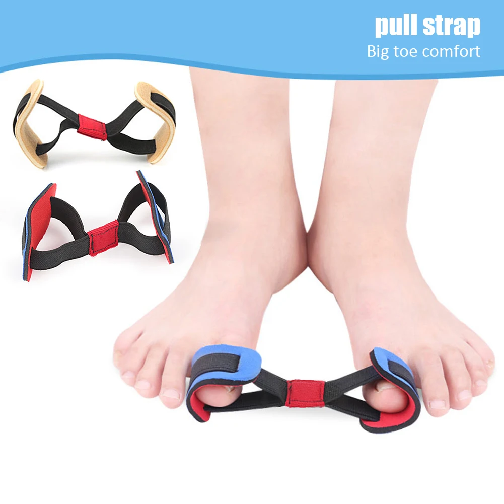 1-10PCS Foot Hallux Valgus Strap Elastic Belt Big Toe Exercise Hallux Valgus Belt Stretcher Corrector Tension Training Foot Care