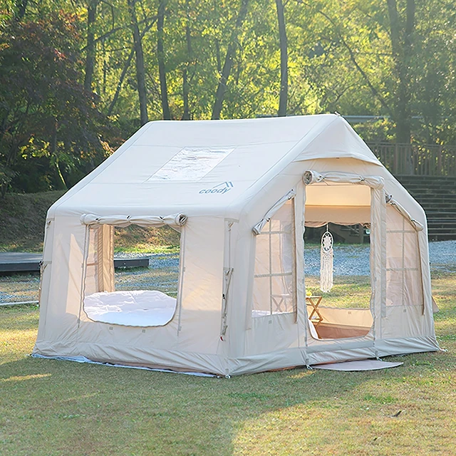 

Надувная палатка Coody 8.0 Air Tent-Beige для кемпинга, большая семейная палатка для отдыха на природе