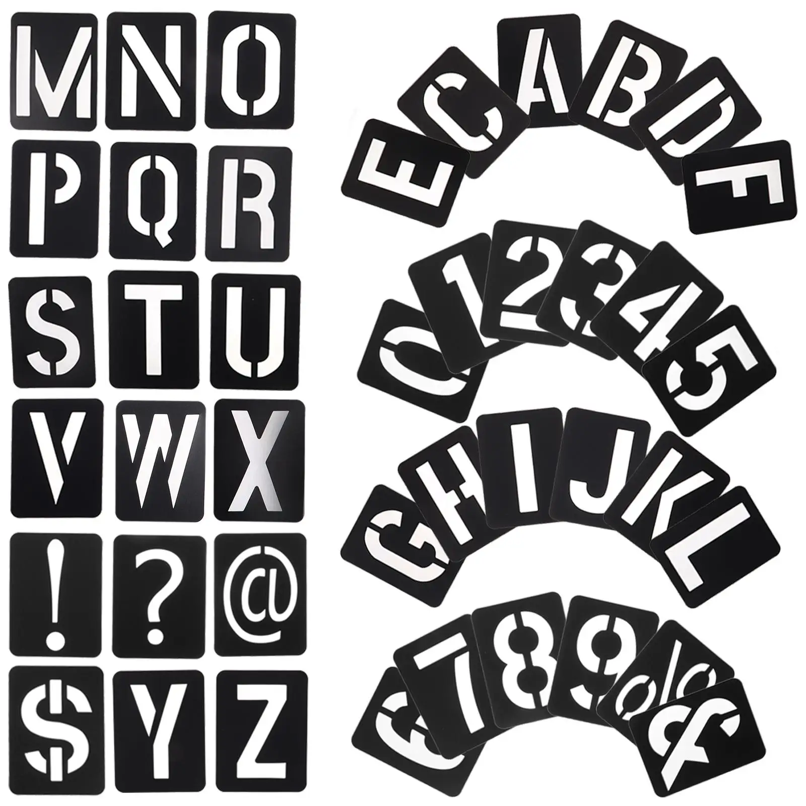 42 Pcs Ruler Templates Alphabet Stencils Number Letter for Painting Small Letter Stencils Wall Craft Projects