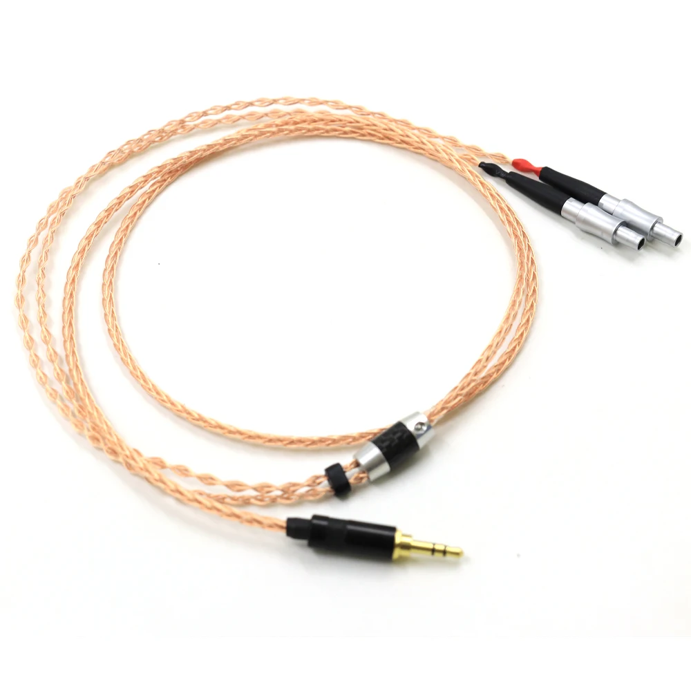 

High Quality 8 Core Single Crystal Copper Headphone Earphone Upgrade Replacement Cable For Sennheiser HD800 HD800s HD820s HD820