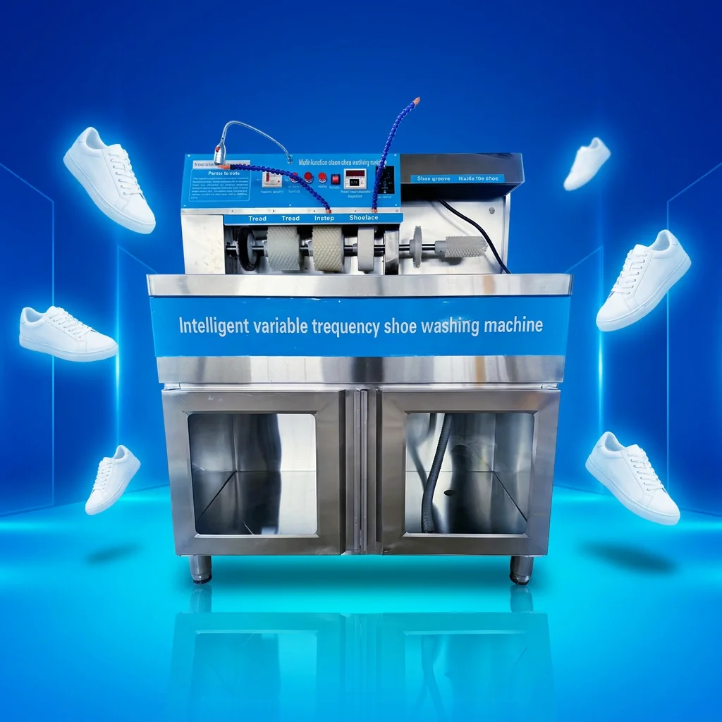 Commercial Shoe Washing and Drying Machine with UV Sterilization 304 Stainless Steel SemiAutomatic Shoe Washer for Laundry Shops