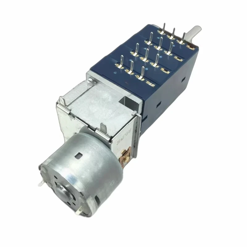1pc  RK27 50/100KAx4 Rotary Potentiometer With Motor HiFi Stereo Audio Amplifier 12Pin Half Shaft Without Detent Quad-unit