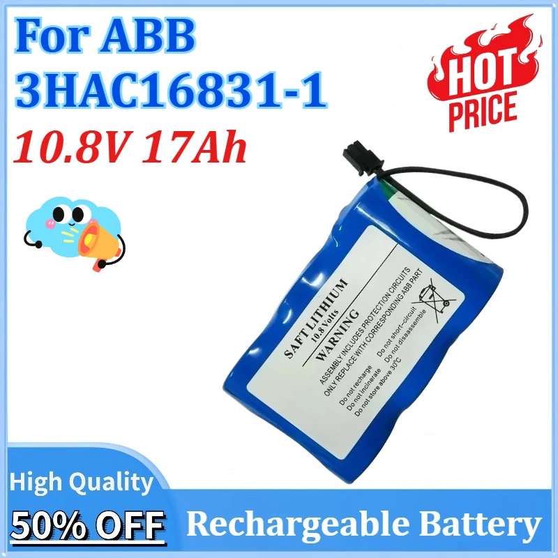 

Newly Upgraded Battery Replacement for ABB 3HAC16831-1 10.8V 17Ah Robot Arm CPU Non-rechargeable Lithium Battery Pack