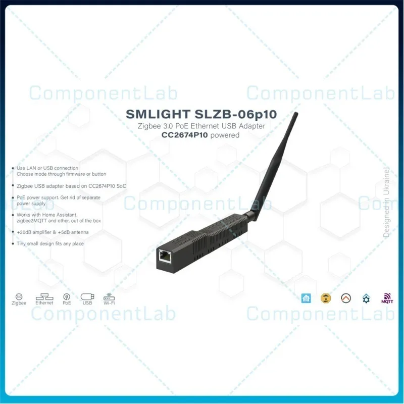 For SMLIGHT SLZB-06P10 Zigbee 3.0 to Ethernet, USB and WiFi Gateway Coordinator