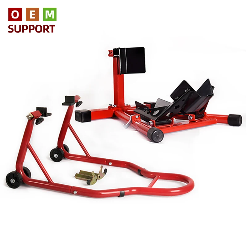 

KARLION Sport Dirt Bike Garage Repair Combo Set Front & Rear Wheel Stand Motorcycle Lift Stand for Motorcycles & Bikes