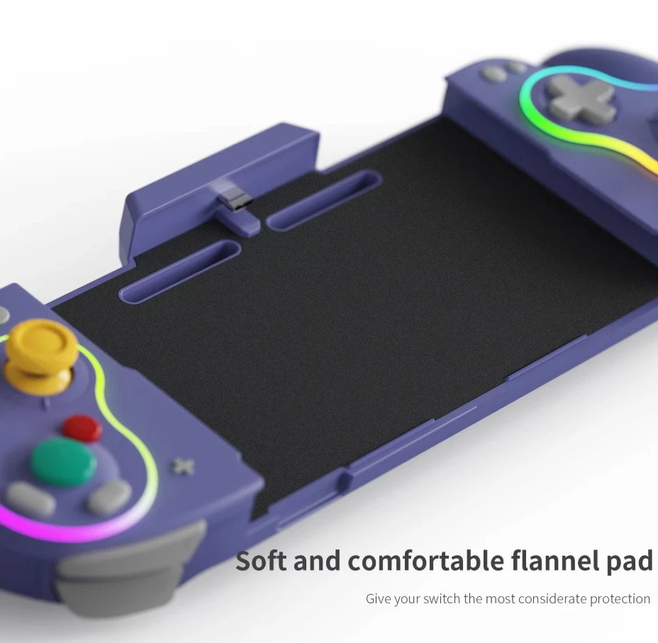 LinYuvo KS63 Wireless Game Controller Retro Gamepad for Switch OLED with Dazzle Color Programming Vibration & Six-Axis