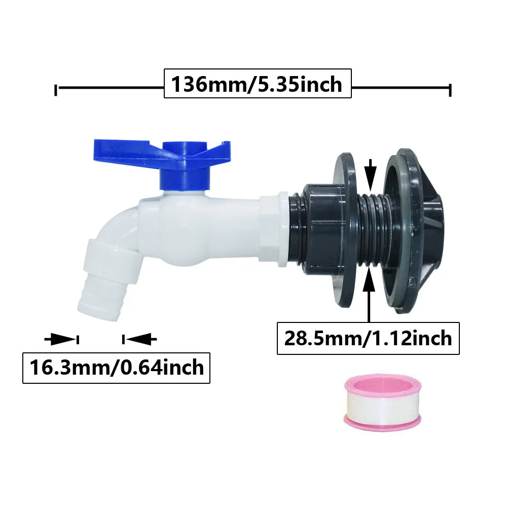 

IBC Tank Tap Adapter S60X6 Garden Hose Fitting Valve Coarse Thread Faucet 1/2 3/4" rain backet tank tap adapter