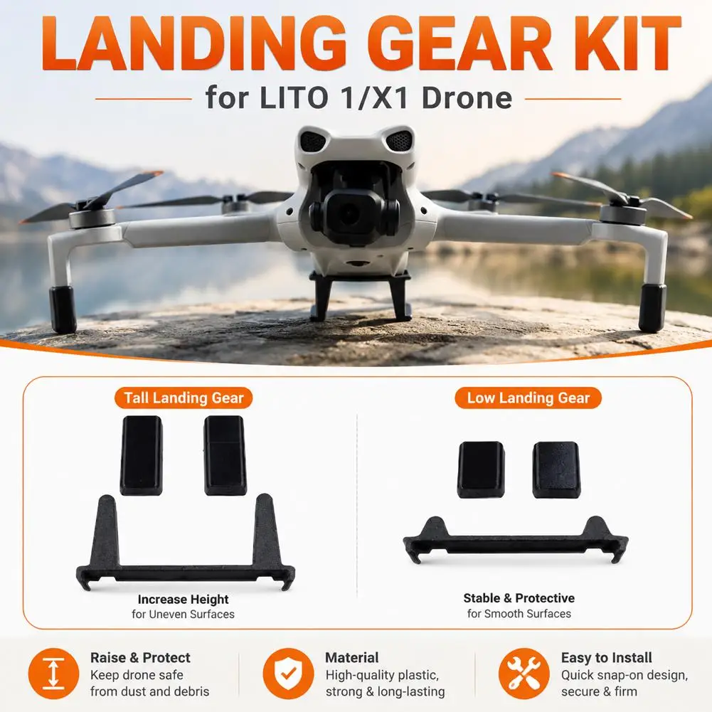 Landing Gear Feet For DJI Lito 1/X1 Drone Body Support Leg Anti-wear Protective Foot Cover Guard Bracket Accessories