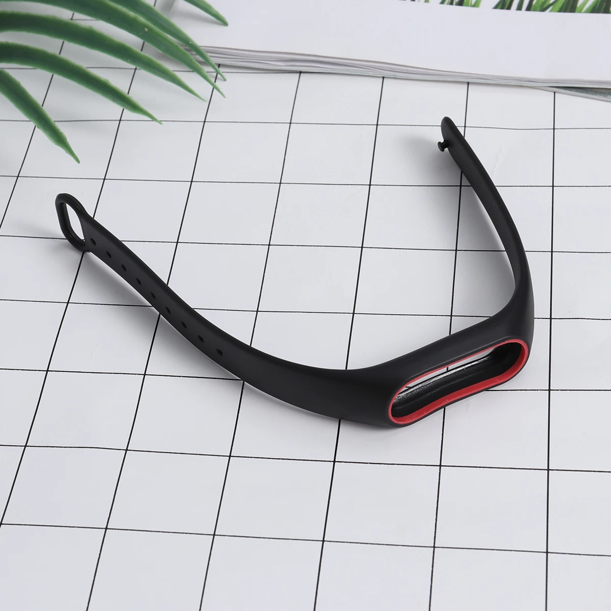 

Double Color Tpu Wristband Replacement Strap for 2 Adjustable Silicone Smart Bracelet Black and Red Durable Accessories