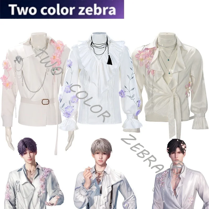 

Game Love and Deepspace Zayne Rafayel Xavier Cosplay Costume Shirt and Accessories Carnival Halloween Party Roleplay Outfit