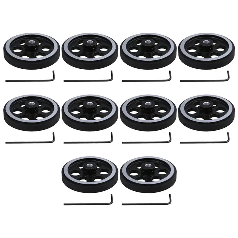 ABUL-10PCS 200X6mm Industrial Aluminum Rubber Measuring Rotary Encoder Meter Wheel