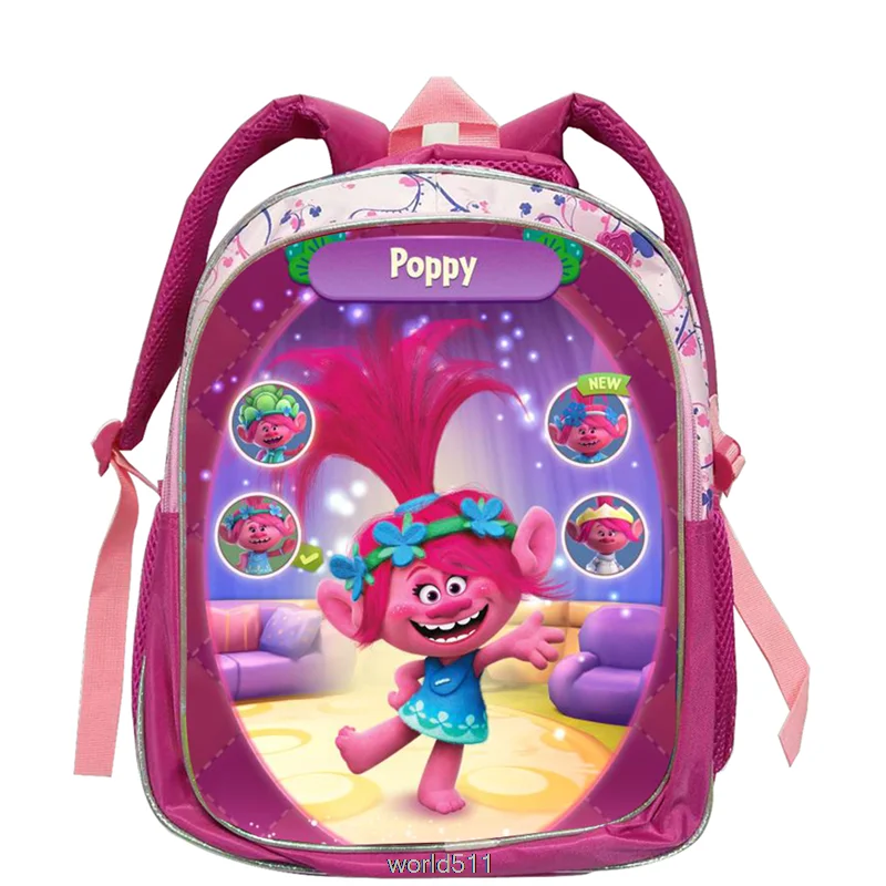 Disney Children School Bags For Girls Princess Trolls Backpack Kids Backpacks Schoolbag Primary School Backpack Kids Mochila