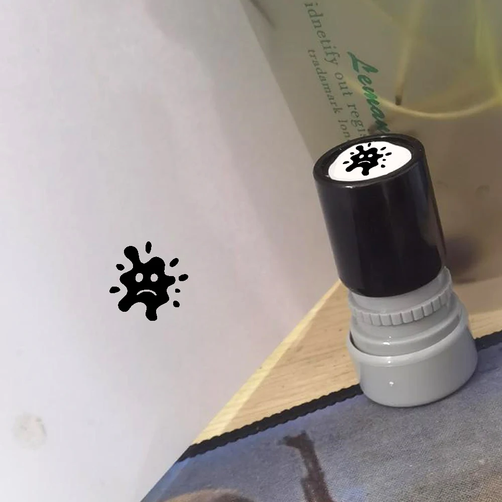 مثيرة للاهتمام نمط ختم مضحك روح الدعابة علامة حساب اليد مذكرات علامة سوداء #6