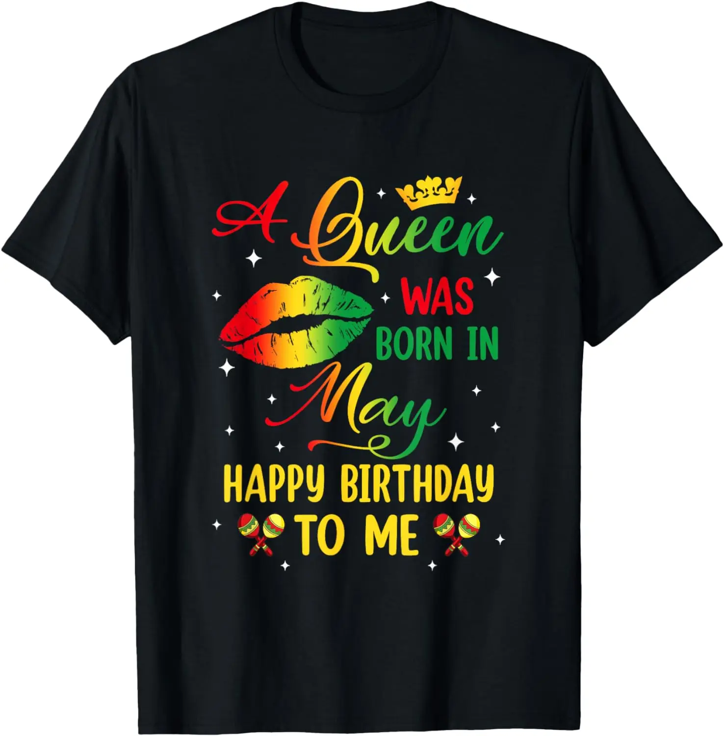 

Jamaica Birthday Girl Party A Queen Was Born In May T-Shirt