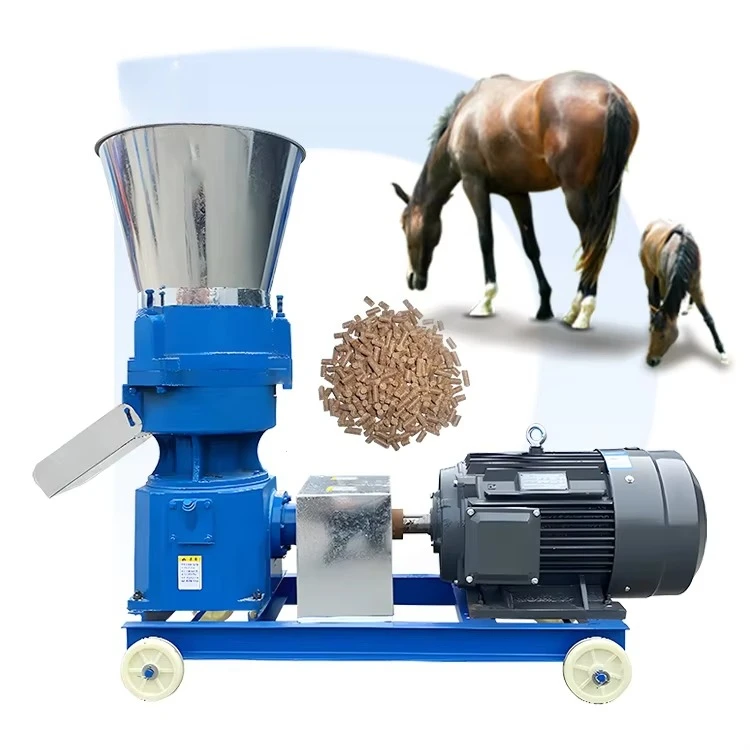 125Type Livestock Poultry Feed Pellet Making Machine 60kg/h Animal Feed Granulator Engine Motor Home Use Manufacturing Plant