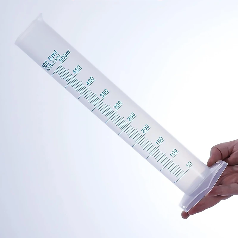 3Pcs Plastic Graduated Cylinders - 100 250 500Ml, Lab Chemistry Measuring Cylinders Set For Science Biology Project