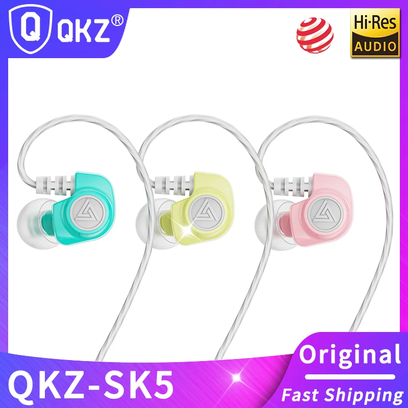 Original QKZ SK5 Wired Earphones In-ear 3.5mm AUX With MIC Noise Reduction HD Call HIFI For Game Music Sports Fashion Design