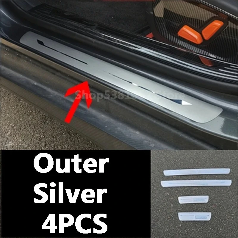 For Changan UNIV UNI-V 2022 2023 Car Outer Door Sill Scuff Plate Guards Exterior Kick Pedal Protector Sticker Accessories