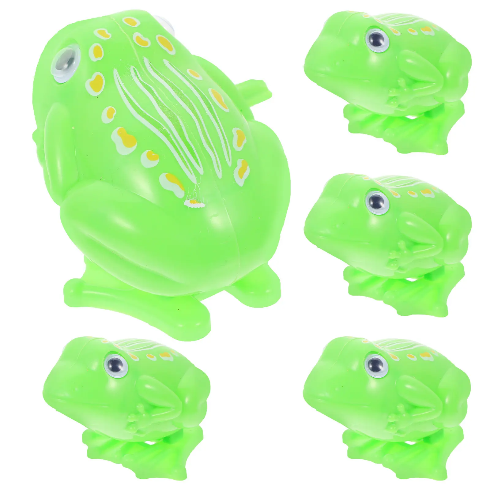 

5Pcs Wind-Up Clockwork Frogs Fun Jumping Animal Creative Motor Skills Early Learning Novelty Decorative Kids Play