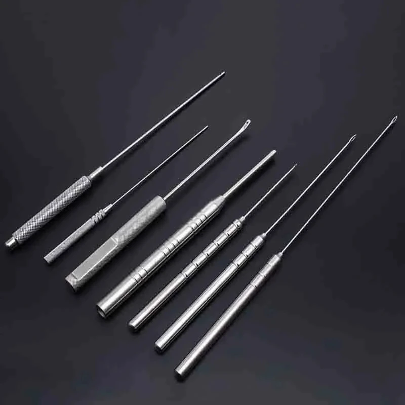 Face Piercing Guide Needle, Linha de elevação da pele do tecido facial, Entalhar grande V Enterrado Thread, Quebrando Guid