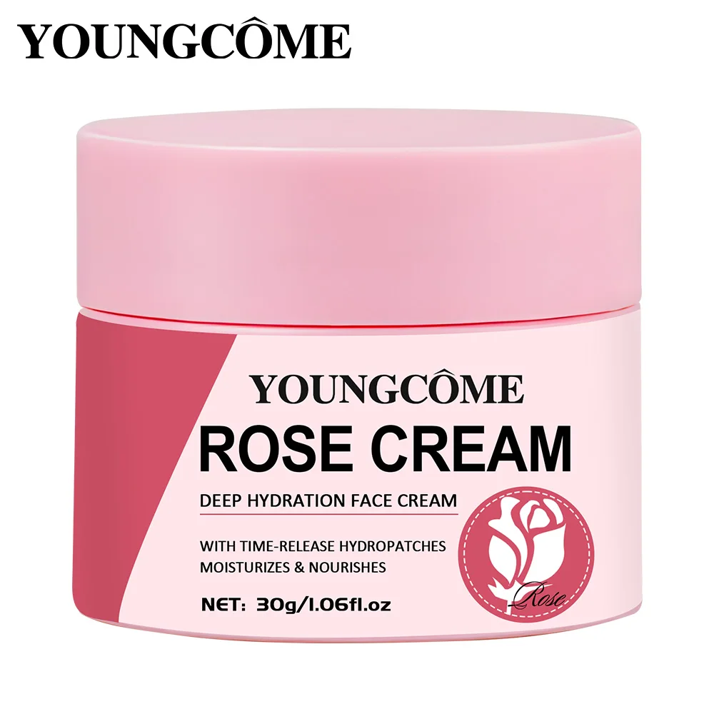 YOUNGCOME Rose Moisturizing Face Cream Moisturizing And Hydrating Firming Skin Smoothing Wrinkles Reducing The Look Of Aging