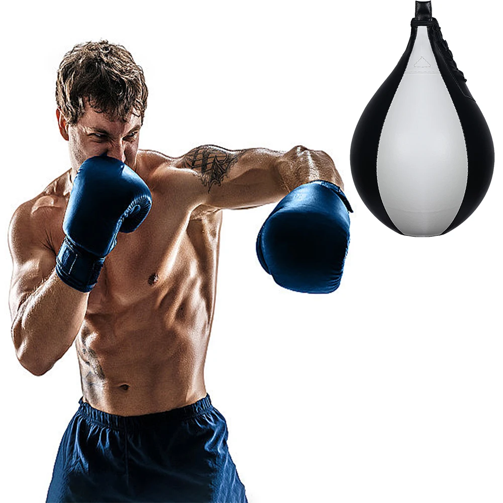 Boxing Speed Ball Hanging Punching Bag PU Leather Boxing Reflex Ball  Boxing Striking Bag for Kids Adults