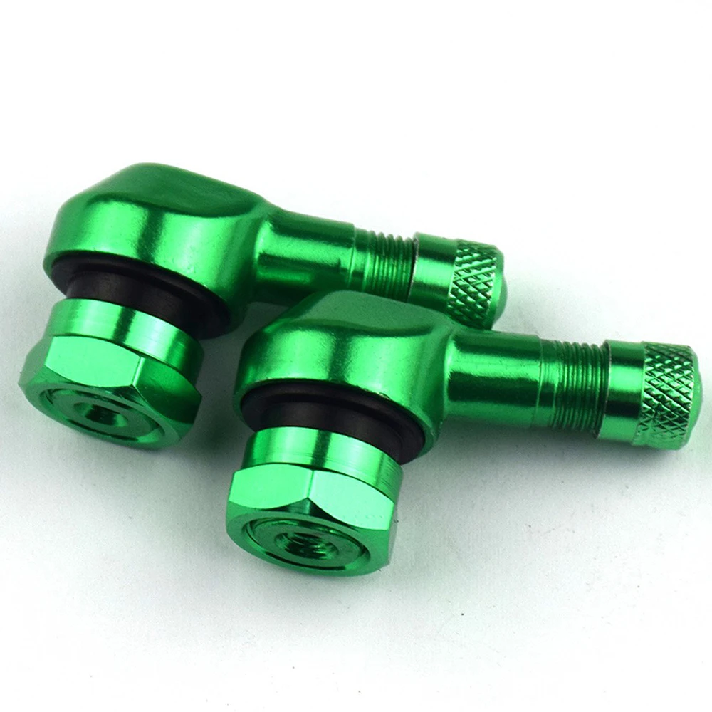 2Pcs Motorcycle Valve Stems CNC Aluminum 90 Degree Valve Stems Ncy Leak-Proof Vacuum Tire Valve TWPO Fits Most Motorcycles