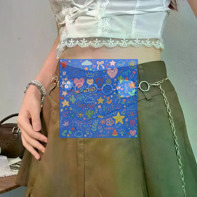 1Pcs Womens Decorative Waist Chain Thin Silver Ethnic Style Iron Chain Fashionable Small Belt For Dress And Skirt