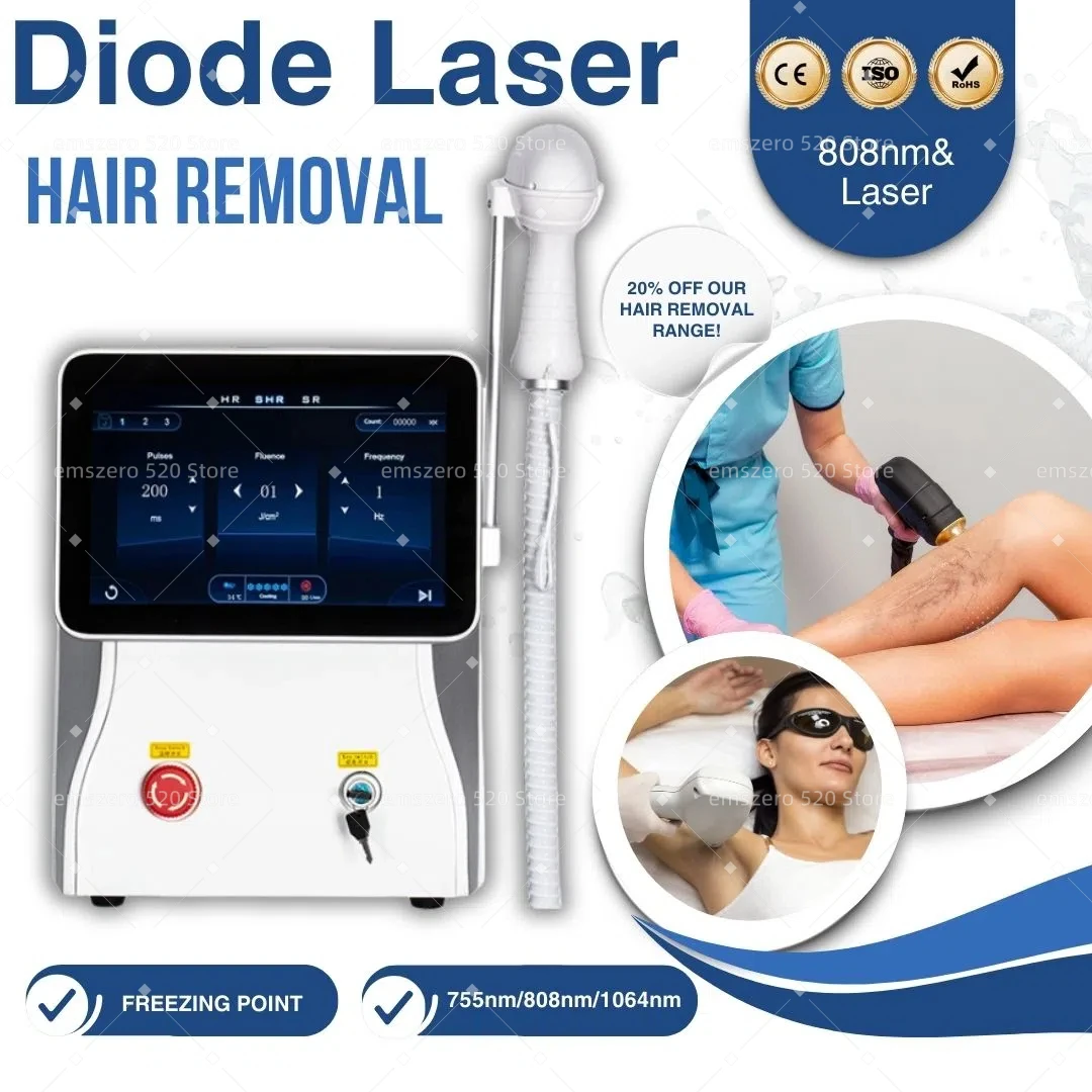 

Professional Grade 808nm Diode Laser Hair Removal Machine 3500W Lasting Effect Cooling System Suitable for Whole Body