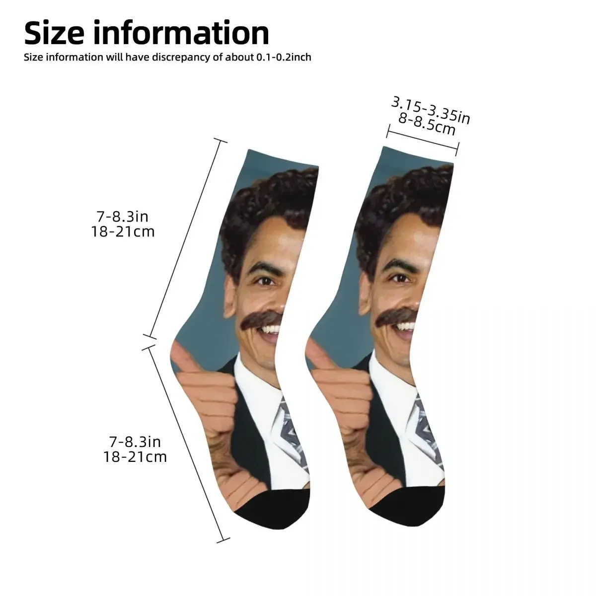 Borat 3 Socks Harajuku Super Soft Stockings All Season Long Socks Accessories for Man\'s Woman\'s Birthday Present