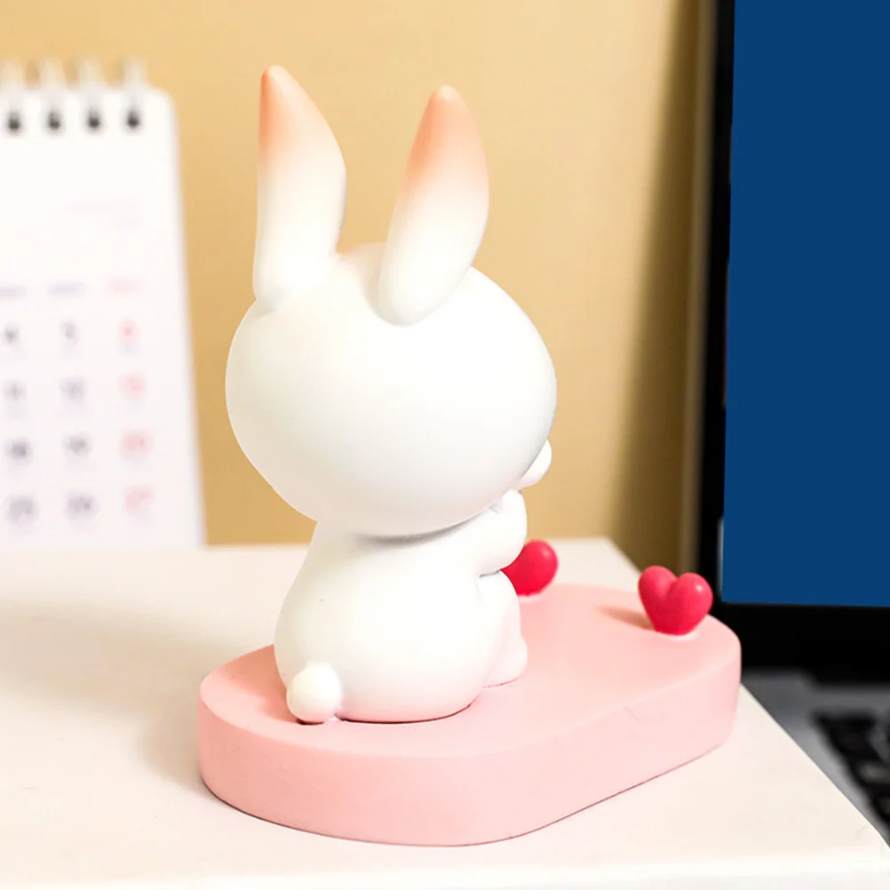 Rabbit Phone Holder Desktop Animals Accessories Acrylic Adornment Bunny Stand for