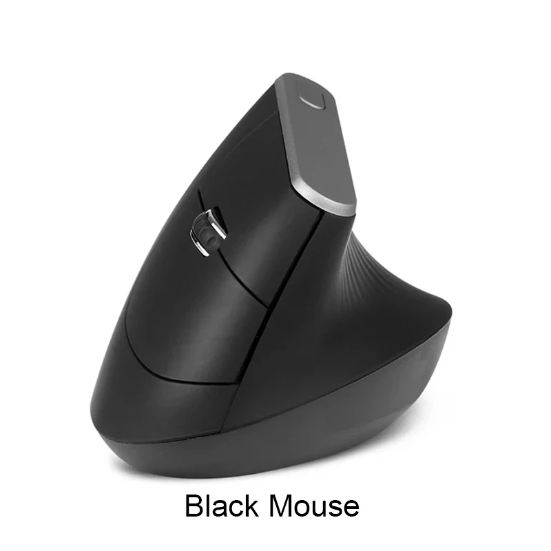 Novo mouse ergonômico vertical sem fio 2.4 usb mouse para jogos 1600 dpi ratos para laptop tablets telefones macbooks pc preto