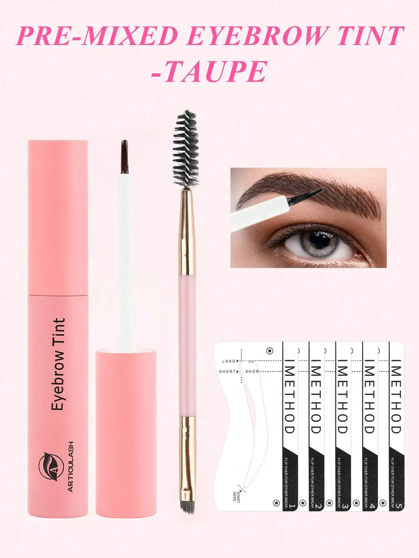 7 stuks, Instant Brow Tint Dye Premixed Eye Brow Tint Langdurige 7 dagen Gel Wenkbrauw Tint, Wenkbrauw Make-up, Niet-Vlekkerige Brow