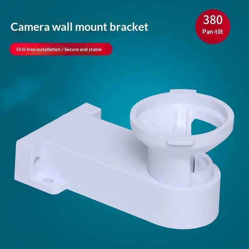 1/2Pcs Plastic Security Camera Wall Mount Bracket 380 Degree Rotatable Head No Drill Install For Home Office Indoor Surveillanc