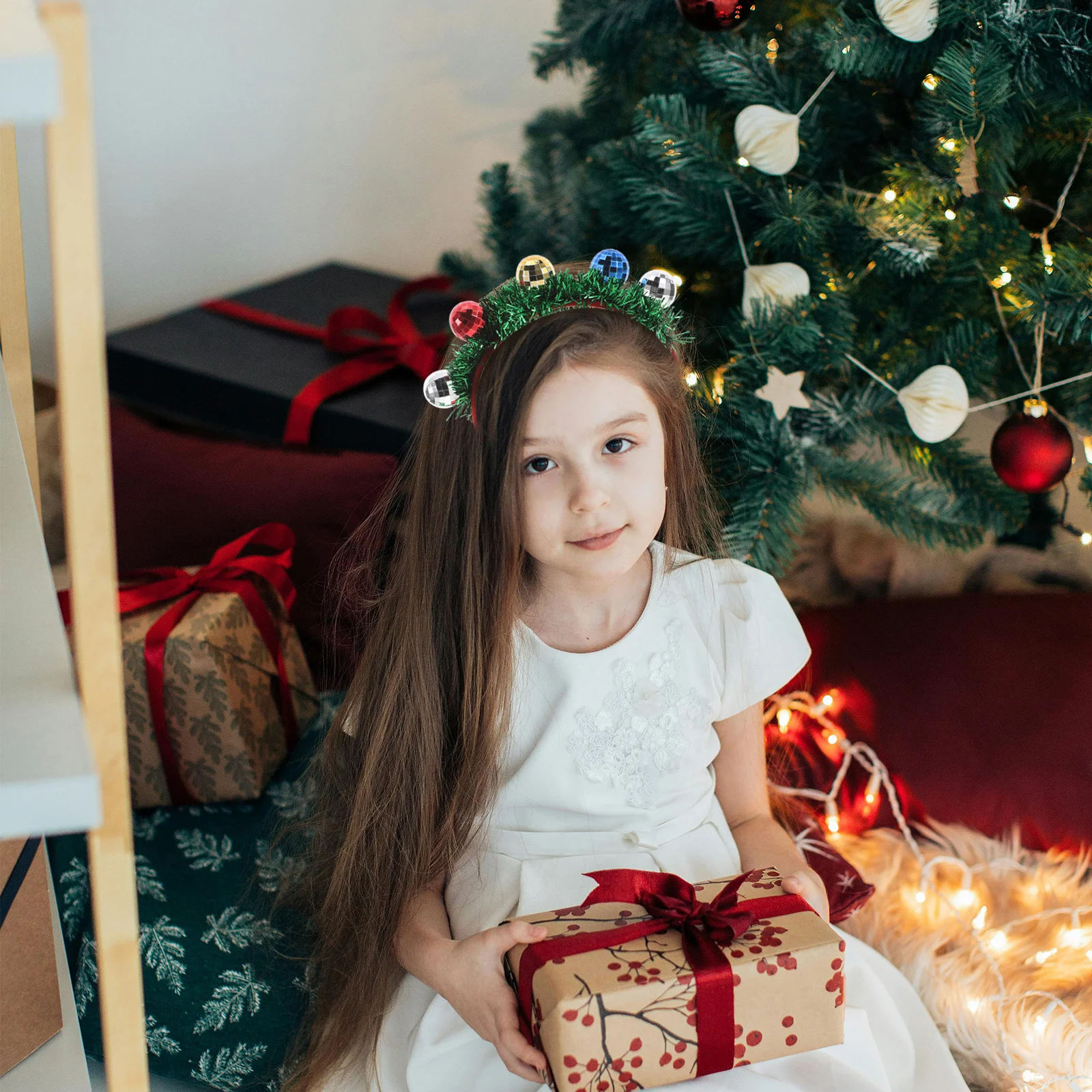 

2 pcs Christmas Headbands Green Lightweight Holiday Party Hair Accessory For Teens Adults Xmas Celebration Decor