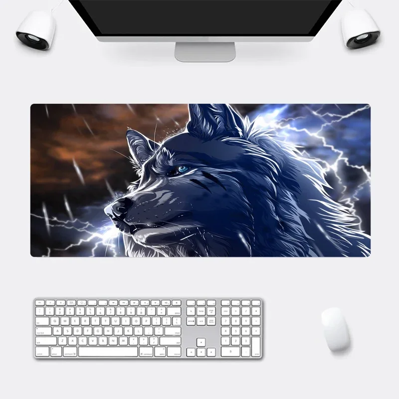 Large gaming mouse pad Wolf Lion Tiger Laptop PC mouse pads 900x400cm desktop mat Computer keyboard carpet cartoon accessories