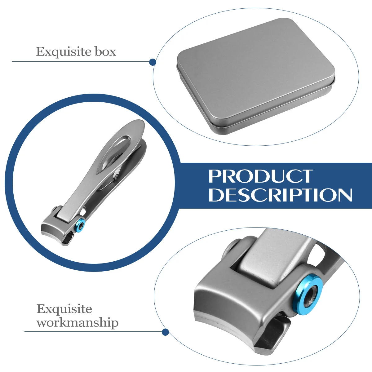 

3Pcs Nail Clippers Set Stainless Steel Professional Cutter Manicure Tool for Men Women Elderly Athletes Pets Hand Tool