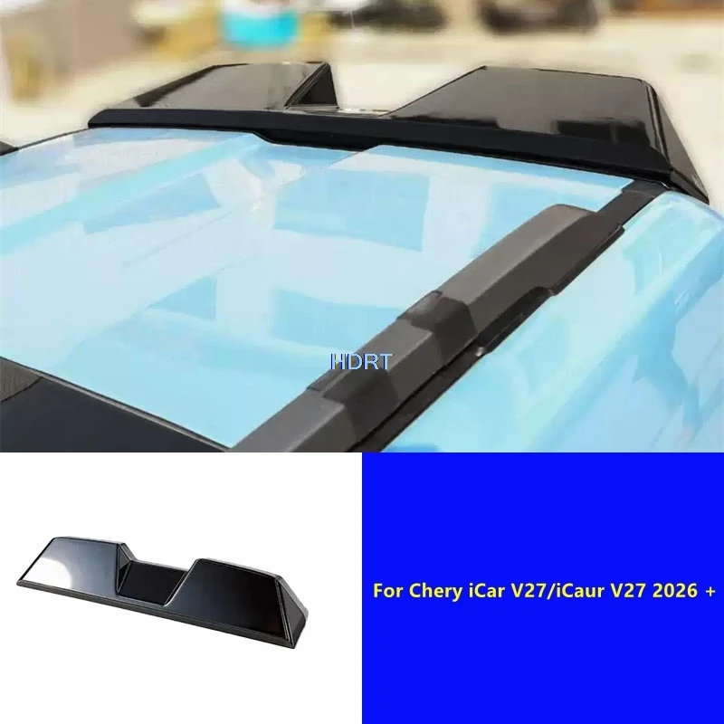 For Chery iCar V27/iCaur V27 2026 + Car Styling Rear Trunk Roof Spoiler Fixed Wind Tail Wing Cover Accessories Exterior Sticker