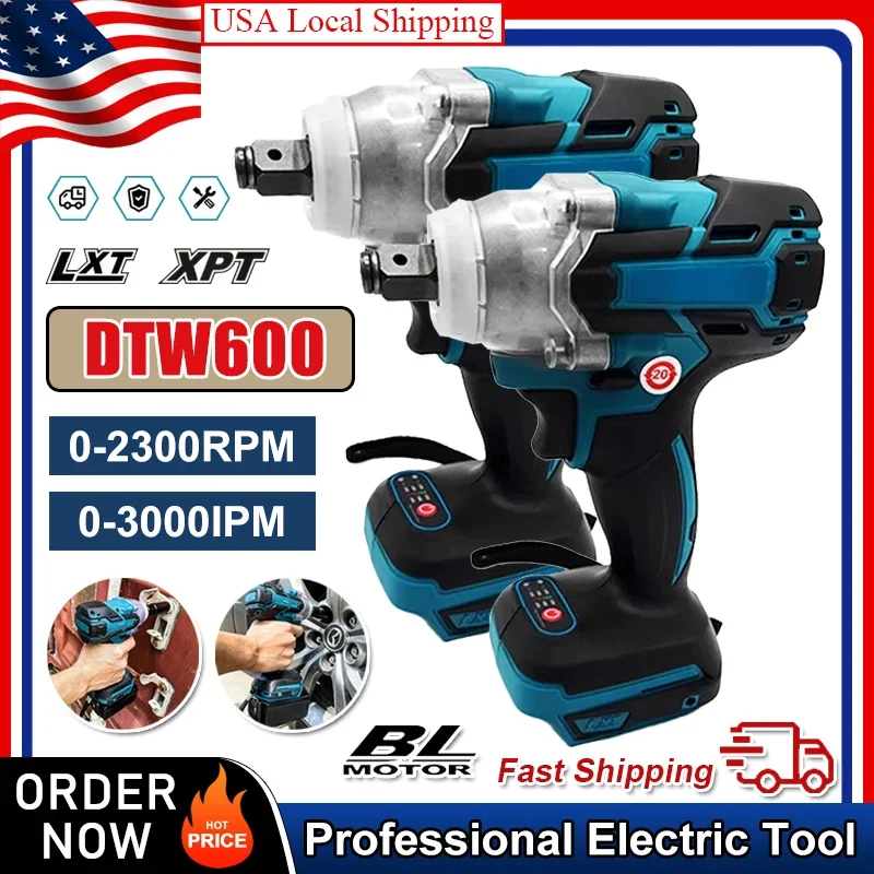 

Подходит для отвертки Makita DTW600, бесщеточная электрическая отвертка, перезаряжаемая дрель, совместимая с аккумулятором Makita 18 В