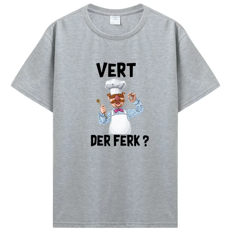 New Vert Der Ferk Swedish Chef The Muppet Show T-shirt Leisure Fitness T-shirt Top T-shirt Women\'s Clothing Large T-shirt