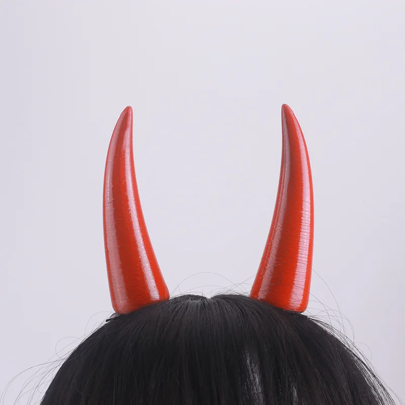 Chainsaw Man Power Horns Hair Clips Cosplay Headwear Adult Japanese Anime Red Devil Horn Headdress Comic-con Costume Accessories