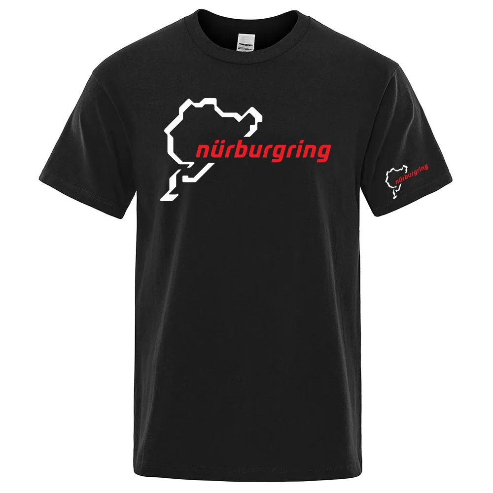 2026 The Racing Track Nurburgring Logo Print Solid Color Ultra-light Men's Quick-drying Breathable Sweat-wicking Fitness T-shirt