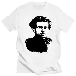 New arrived tshirt men's black tops Antonio Gramsci Italian Communist Party socialism humor t shirt vintage style short sleeve