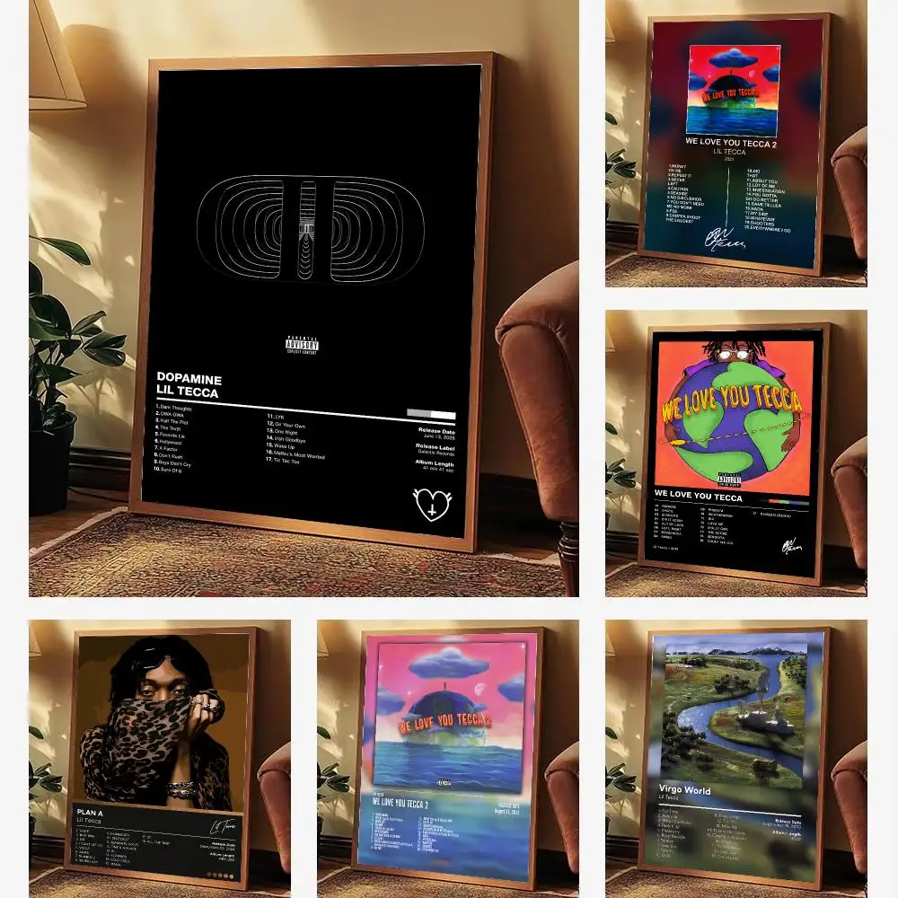 Singer L-Lil Tecca Music Album Poster Aesthetic Wall Art Print for Living Room Bedroom Study Office Café Home Decor Stylish Gift