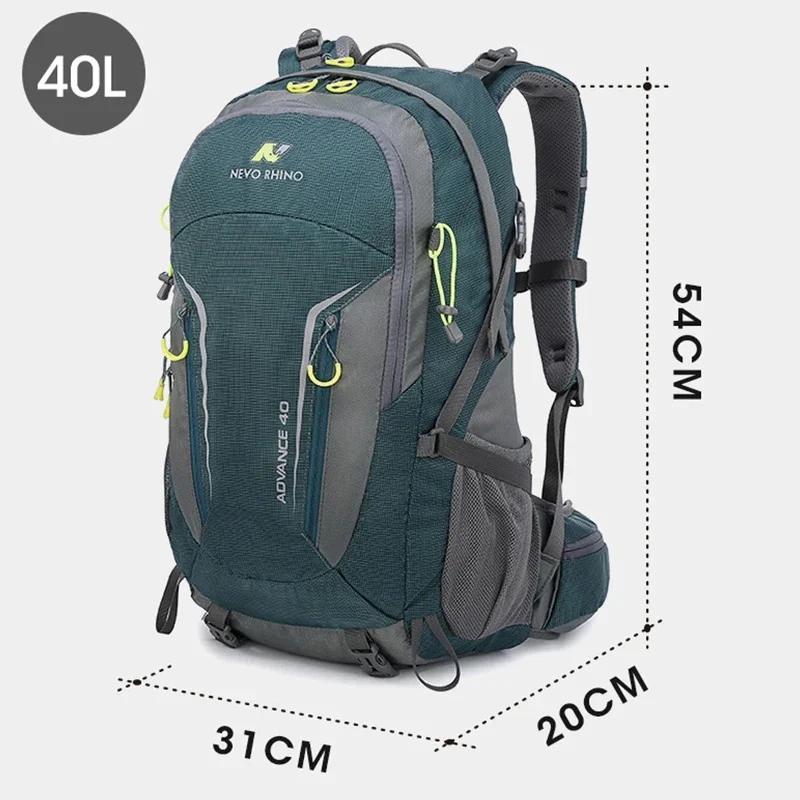 40L Men Unisex Outdoor Hiking Backpack Travel Sports Pack Fishing Bag Climbing Camping Rucksack For Male Women Female