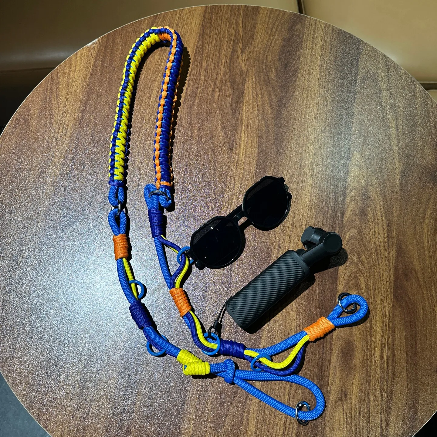 Bag Strap Multifunction Adjustable Hand Woven Paracord Crossbody Strap Outdoor Travel Camping Camera Phone Lanyard Accessories