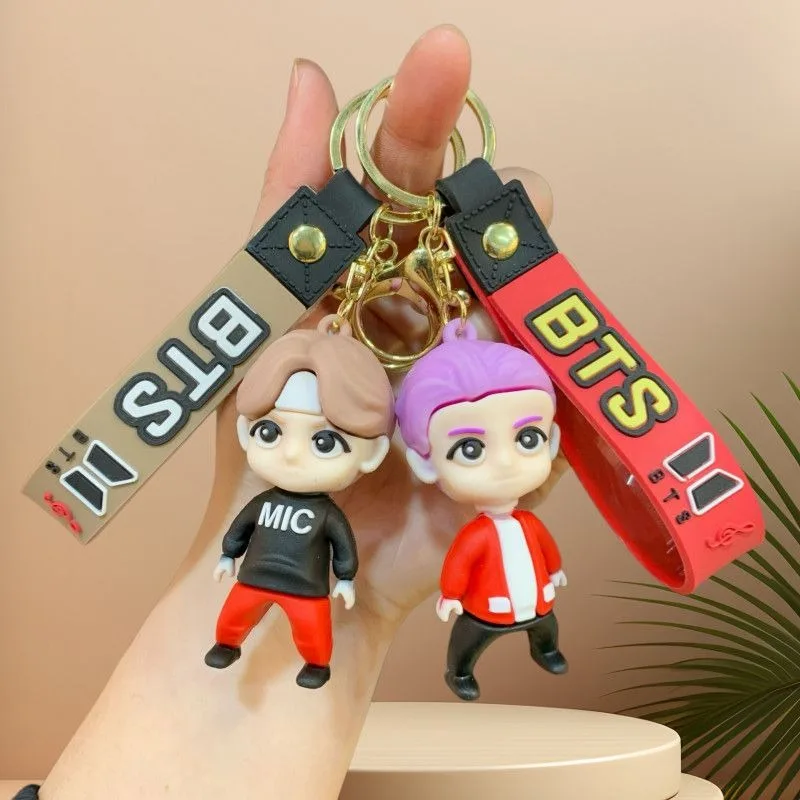 

Брелок-подвеска BT21 Cooky Tata Koya RJ Shooky Man Chimmy: милый силиконовый 3D-брелок для рюкзака, игрушка-подарок